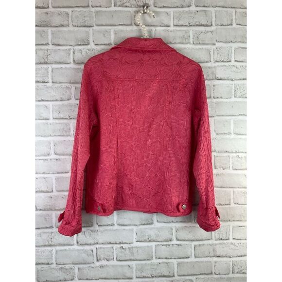 GW JEANS CO. BY UM COMPANY Women’s Pink Jacket Blazer Size Petite Small - Picture 2 of 7